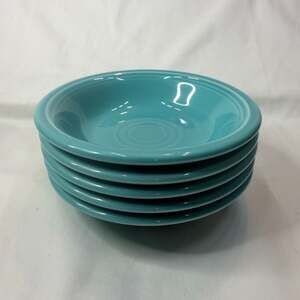 Fiesta Turquoise Fruit Bowls 5 3/8" by Homer Laughlin, set of 5
